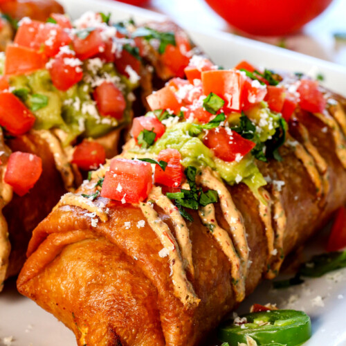 Homemade Chicken Chimichangas - Carlsbad Cravings