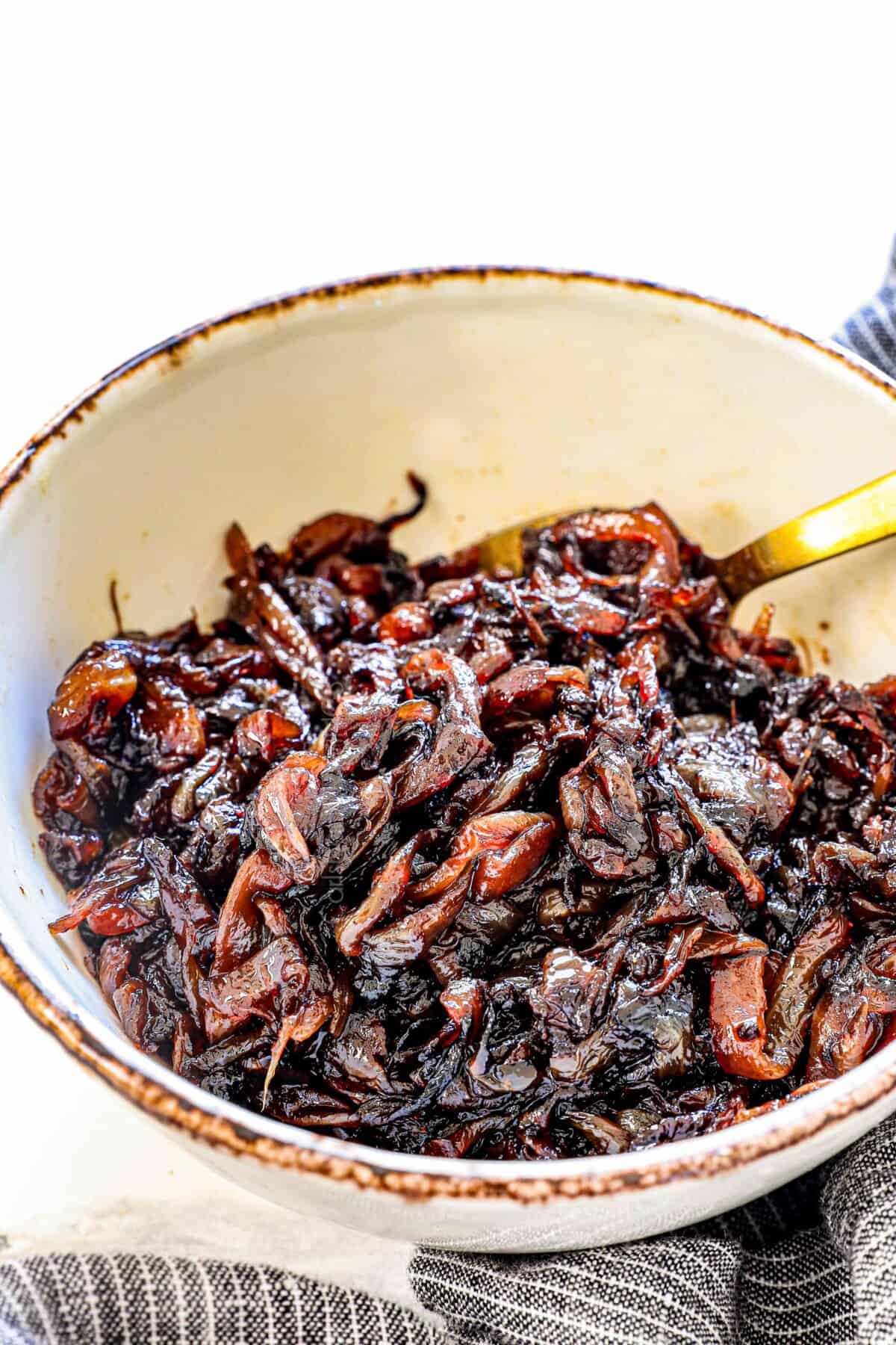 caramelized onions recipe in a bowl