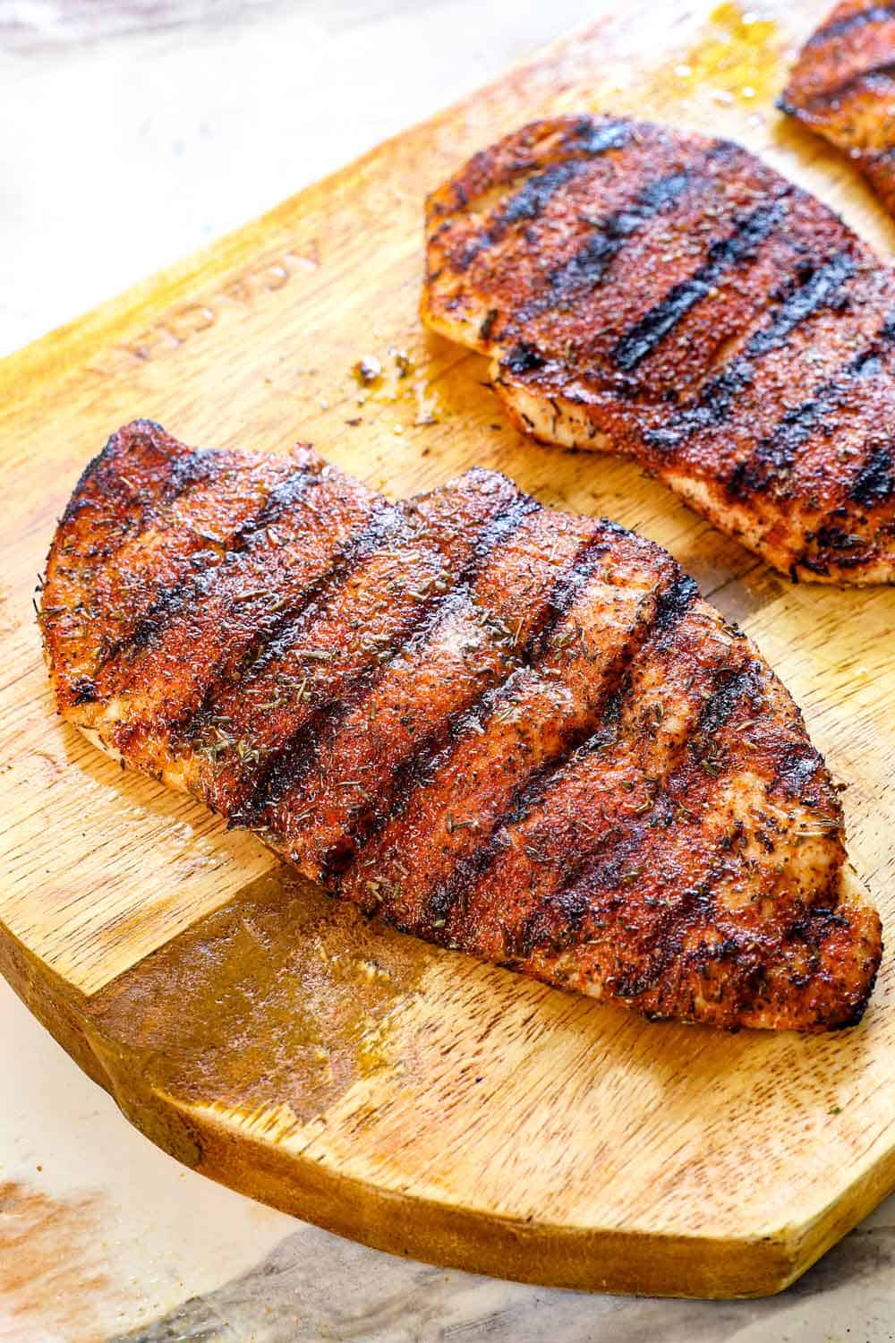 showing how to make chicken sandwiches by grilling the chicken