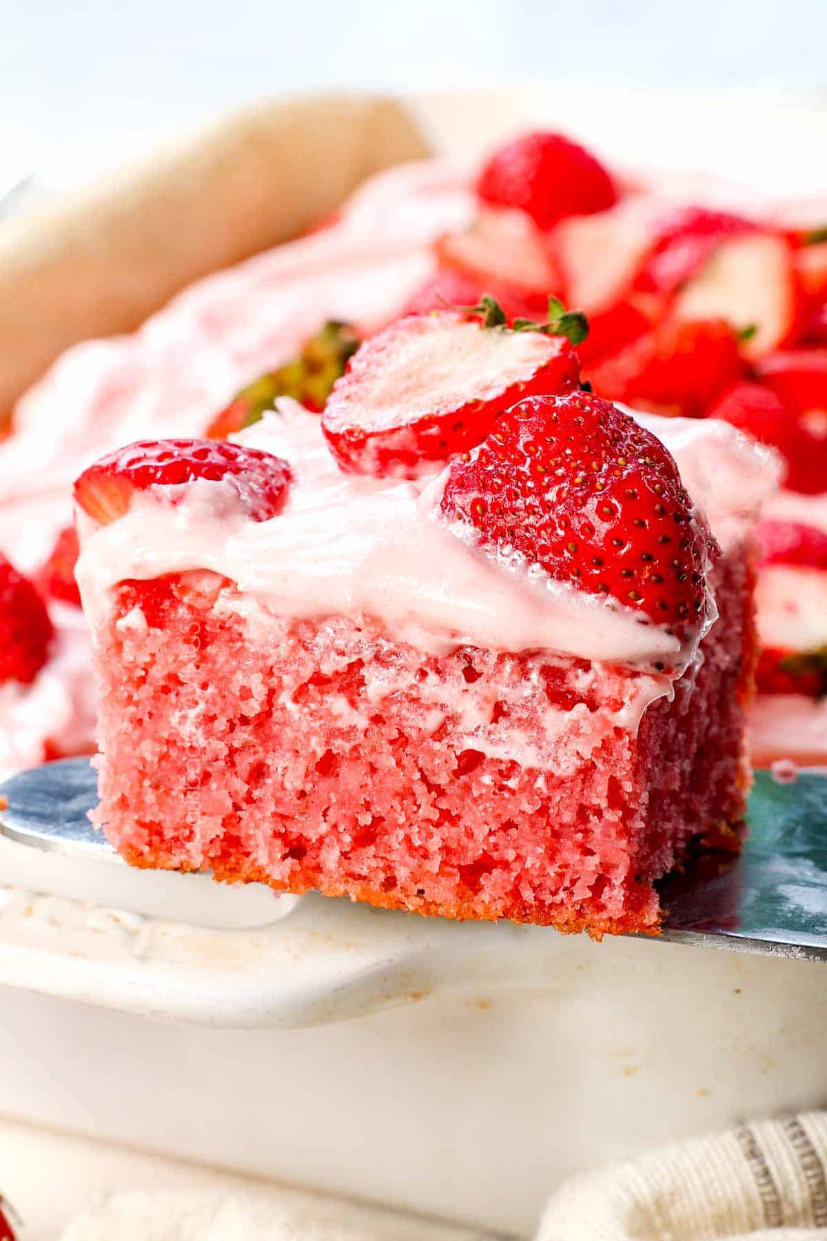 Easy Strawberry Cake Recipe - Carlsbad Cravings